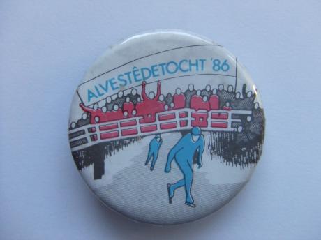schaatsen Elfstedentocht 1986 button schaatstocht
